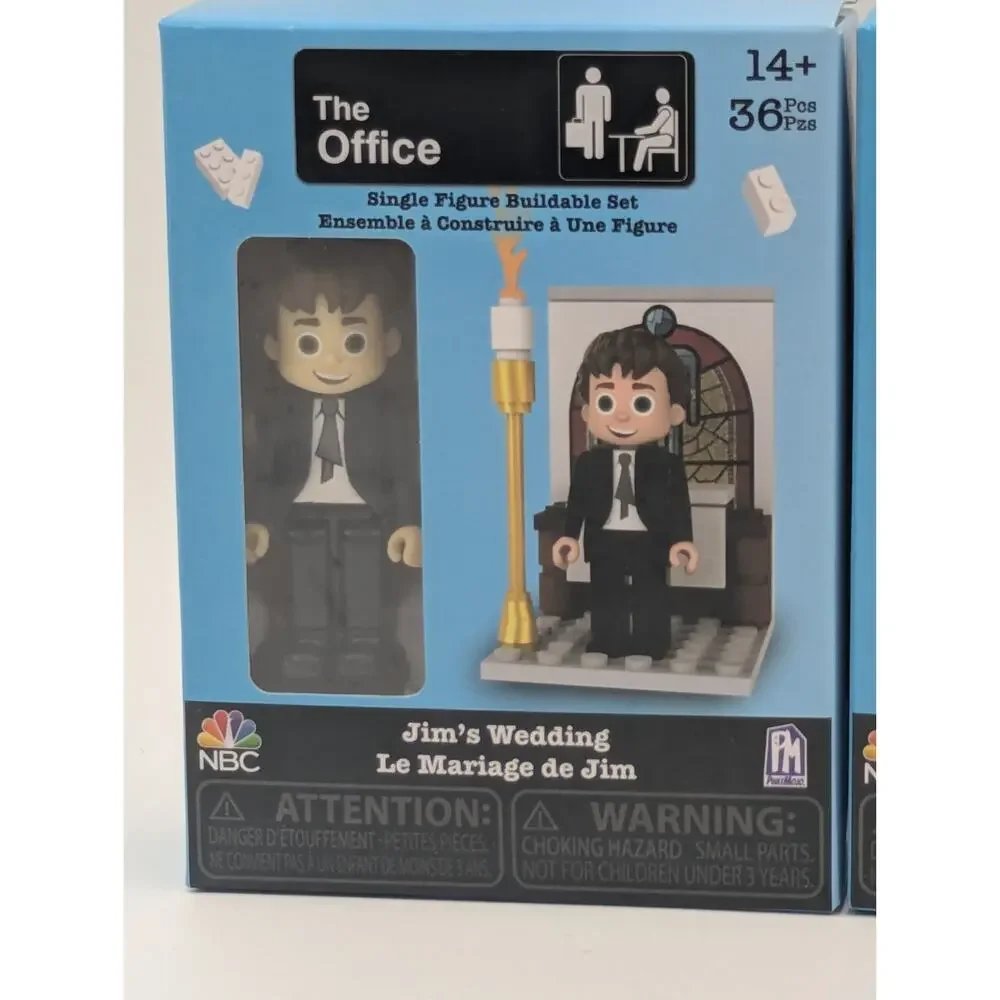 2x Phatmojo NBC The Office Sets - Jim's Wedding 36pc & Pam's Beach Games 44pc